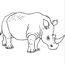 حيوان وحيد القرن للتلوين animal coloring pages animal drawings farm animal coloring pages