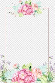 Flower Beautiful Flower Borders Pink And Yellow Floral Border Free Png Flower Border Png Flower Illustration Flower Border