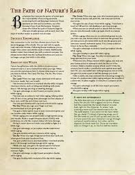 From i.redd.it guide to playing a barbarian in 5th edition dungeons & dragons. Barbarian Subclass The Path Of Nature S Rage Album On Imgur