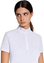 Women's Competition Shirt Perforated Jersey S/S Button SS24, short-sleeved