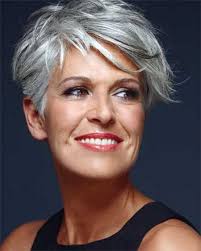 We love the striking red lip as well. Haircut Ideas For Grey And Silver Hair Iles Formula