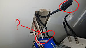 An easier option is to make use of a swag kit and simply plug the fan into an existing, standard electrical outlet. Odd Ceiling Fan Wiring White In Hot Side Of Outlet Home Improvement Stack Exchange