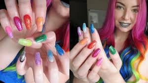 Rainbow ombre nails for nique | acrylic nail tutorial business inquiries: Diy Rainbow Acrylic Nails Testing Ebay Acrylic Powders Youtube