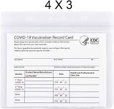 Amazon Com 10 Pack Cdc Vaccination Card Protector 4 X 3 In Immunization Record Vaccine Cards Holder Clear Vinyl Plastic Sleeve With Waterproof Type Resealable Zip Office Products