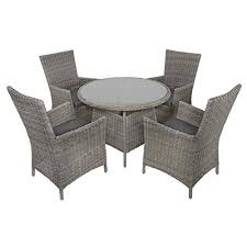 Belize Rattan Wicker 4 Seat Garden Patio Furniture Dining Table Furniture Patio Belize
