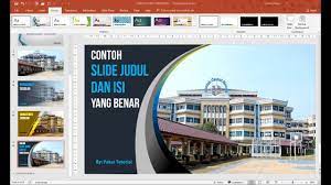 Saya sadar bahwa slide presentasi skripsi tentu sangat berbeda dengan slide presentasi. Contoh Slide Judul Dan Isi Presentasi Powerpoint Yang Baik Youtube