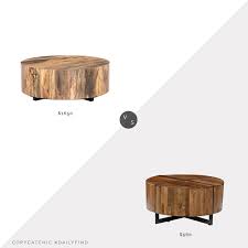 It lets you create a warm and inviting look with your favorite decor, collectibles, potted plants etc. Daily Find Lulu Georgia Boni Round Coffee Table Vs All Modern Reiban Coffee Table Wood And Metal Coffee Table Look For Less Copycatchic Luxe Living For Less Budget Home Decor And
