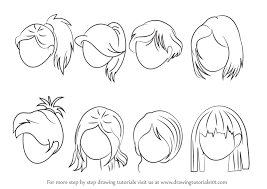 Learn How To Draw Anime Hair Female Hair Step By Step Drawing Tutorials How To Draw Anime Hair How To Draw Hair Anime Hair