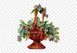 Continue this process, one on top of the other until all your flowers are prepared. Flower Basket Pictures For Drawing Vintage Flower Basket Clip Free Transparent Png Clipart Images Download