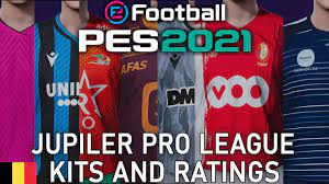 Volg de jupiler pro league op jouw smartphone. Pes 2021 Jupiler Pro League Kits And Ratings Youtube