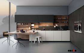 It also breaks the white that small wooden island in the center of the kitchen with a very. Choosing White And Gray Color Complete With A Trendy Decor To Apply In Your Kitchen Design Ideas Roohome