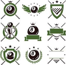 Creative Billiard Logo Design Vector Material Creative Billiard Design De Logos Criar Logos Estampas