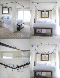 Decide where you want the canopy by placing the track rails and corner pieces on the floor around your bed. Sleep In Absolute Luxury With These 23 Gorgeous Diy Bed Canopy Projects Diy Crafts