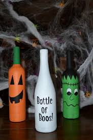 Hand Painted Set Of Three Halloween Wine Bottle By Mandiscreations 30 00 Halloween Wine Bottles Halloween Wine Bottle Decorations Halloween Bottles