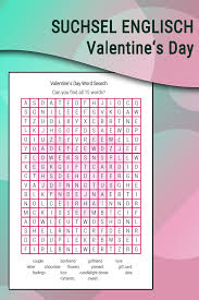 Begriffe versteckt sind, die gefunden werden müssen. Suchsel Englisch Valentine S Day Word Search Valentinstag Unterrichtsmaterial Im Fach Englisch In 2020 The Words Worter Deutsche Worter