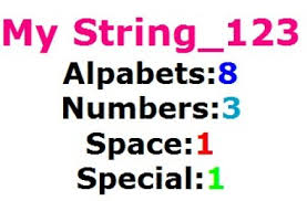 Externe quellen (nicht geprüft) · please note that the new password must contain at least 4 characters and in addition to letters and numbers, it should also . C Code To Count Alphabets Numeric Special Character And Space In A String Codeforcoding