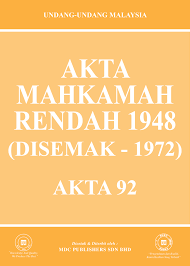 .akta agensi pekerjaan swasta 1981; Laws Of Malaysia Akta Mahkamah Rendah 1948 Disemak 1972