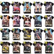 T Shirt Free Fire T Shirt Game T Shirt Gaming T Shirt Freefire Shopee Malaysia