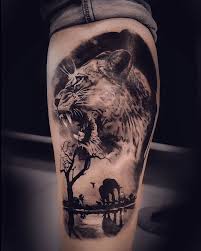 The meaning of elephant tattoos. Artist Anton Dainecko African Theme Lion Elephant Africa Tattoos Jungle Tattoo Leopard Tattoos