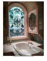 Typically known for their stylish wallpaper, brewster home fashions introduces a line of stained glass appliqués that are affordable and easy to apply. Stained Glass Window In The Bathroom By Farrell S Art Glass