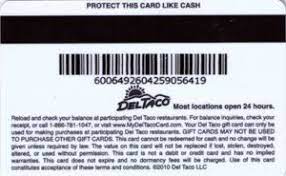Buy 1 turkey del taco, get 1 for free when you join raving fan eclub. Gift Card Love Del Taco United States Of America Del Taco Col Us Delt 002