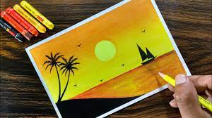 Sunset Scenery With Oil Pastel For Beginners Step By Step Youtube Oil pastel scenary drawing images pencil drawings. sunset scenery with oil pastel for beginners step by step