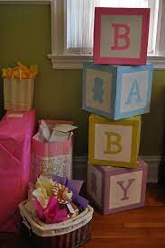 Baby Blocks I Made For A Friends Baby Shower Baby Shower Diy Baby Shower Centerpieces Baby Shower Gifts