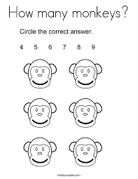 If your child loves interacting. How Many Monkeys Coloring Page Twisty Noodle