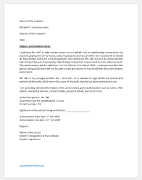 How to write an authorization to sign a doucment on behalf. Authorization Letter Format With Sample Word Excel Templates