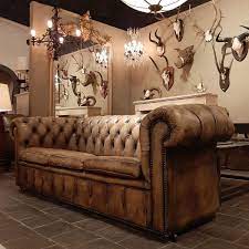 Vintage chesterfield sofa 2 seater 135cm long good clean condition collection sunderland local delivery available. Genuine Vintage Chesterfield Leather Sofa Piet Jonker