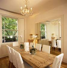 Wood, leather and formica dining room set for 10 people by churba, argentina. Long Pine Table Photos Elegant Dining Room Furniture Contemporary Dining Room Decor Pine Dining Room