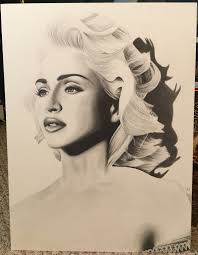 Madonna Pencil Drawing