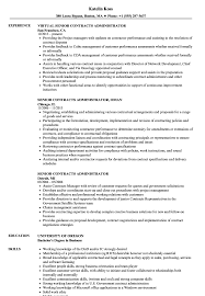 senior contracts administrator resume