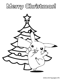 Cute christmas coloring pages pikachu baby pokemon best hd free. Pokemon Merry Christmas Coloring Pages Printable