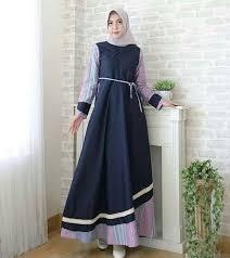 Demikianlah info tentang model baju batik gamis lebaran 2019, semoga bermanfaat bagi. Kombinasi Gamis Bahan Batik Dan Rubiah Gimana Lif Co Id