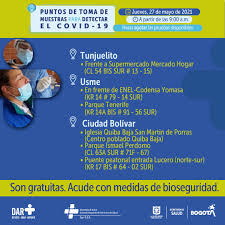 Que todas las comunas de la rm en esta fase están, desde el pasado lunes, las regiones de los ríos y aysén, donde se ha permitido la reapertura de cafés, restaurantes o cines con. Donde Hay Pruebas Gratis De Covid En Bogota Hoy 27 De Mayo Bogota Gov Co