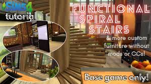 Last year jean marc morel the director contacted me to ask my advice on how to build a curved staircase to replace. Functional Spiral Stairs In The Sims 4 More Custom Furniture W Out Ccs Base Game Tutorial Youtube