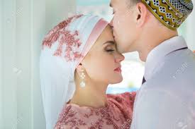 Wife and husband relations are well defined in quran. Islamic Couple In A Mosque On A Wedding Ceremony Muslim Marriage Stock Photo Picture And Royalty Free Image Image 69214179