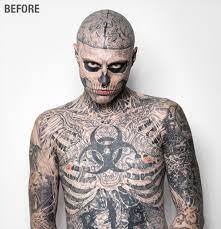 Tattoos are more popular than ever. Zombie Boy Makes His Tattoos Disappear Ego Alterego Rick Genest Boy Tattoos Zombie Tattoos