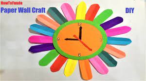Paper Wall Clock Craft Ideas Wall Clock For Kids Project Diy Craft Ideas Children S Day Clock Craft Craft From Waste Material Wall Clock Craft
