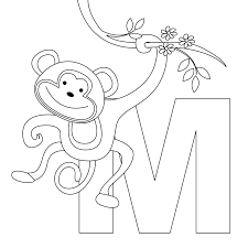 Aquí os dejo unas cuantas letras de primavera para imprimir. Desenho De Letra M De Macaco Para Colorir Tudodesenhos