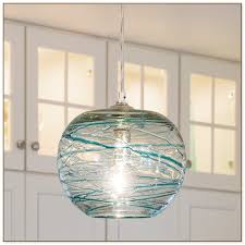 Aqua Glass Pendant Light