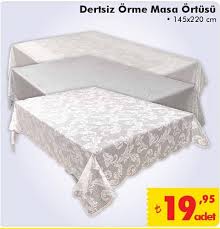 Dertsiz Orme Masa Ortusu 145x220 Cm Indirimde Market