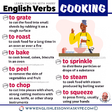 When you want to fry, steam, boil, sear and. English Verbs About Cooking Learn English With Harry