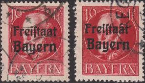 Less than $1 us dollars approximate catalog value average circulated: Bavaria Varieties Of Postage Stamps World Stamps Project