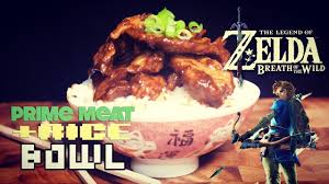 How To Make Prime Meat And Rice Bowl From Breath Of The Wild Game Food Edible Food Geek Food