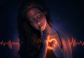 Listen To Your Heart Signed Fine Art Giclee Print Wall Etsy Fantasy Girl Digital Art Girl Anime Art Beautiful