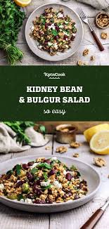 Kidney Bean Bulgur Salad Recipe Bulgur Recipes Bulgur Salad Bulgur