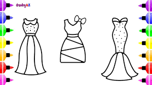 The best, and most creative drawing games are right here, on ggg! How To Draw Dress Clothes For Girls Children S Coloring Pages Drawing For Kids Dress Drawing Wedding Dress Drawings