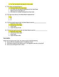 Key to the exit test. Unit 5 Ohio Government And Economics Test With Answer Key Tpt